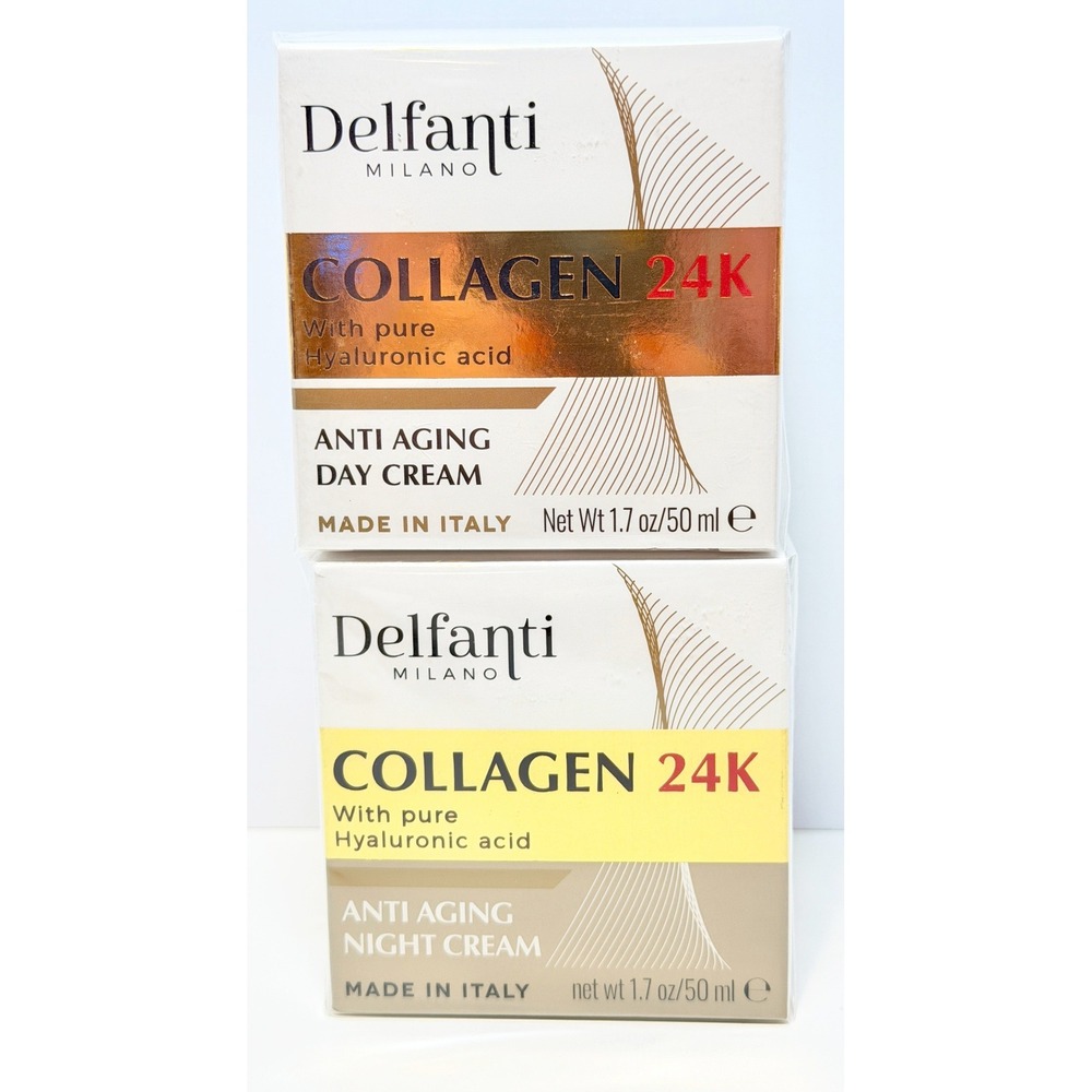 2 Delfanti Milano Collagen 24K Anti Aging Day Cream Sealed